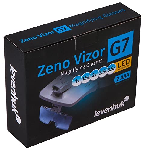 Levenhuk Zeno Vizor G7 Lupenbrille LED 1x-3,5x 5 Linsen