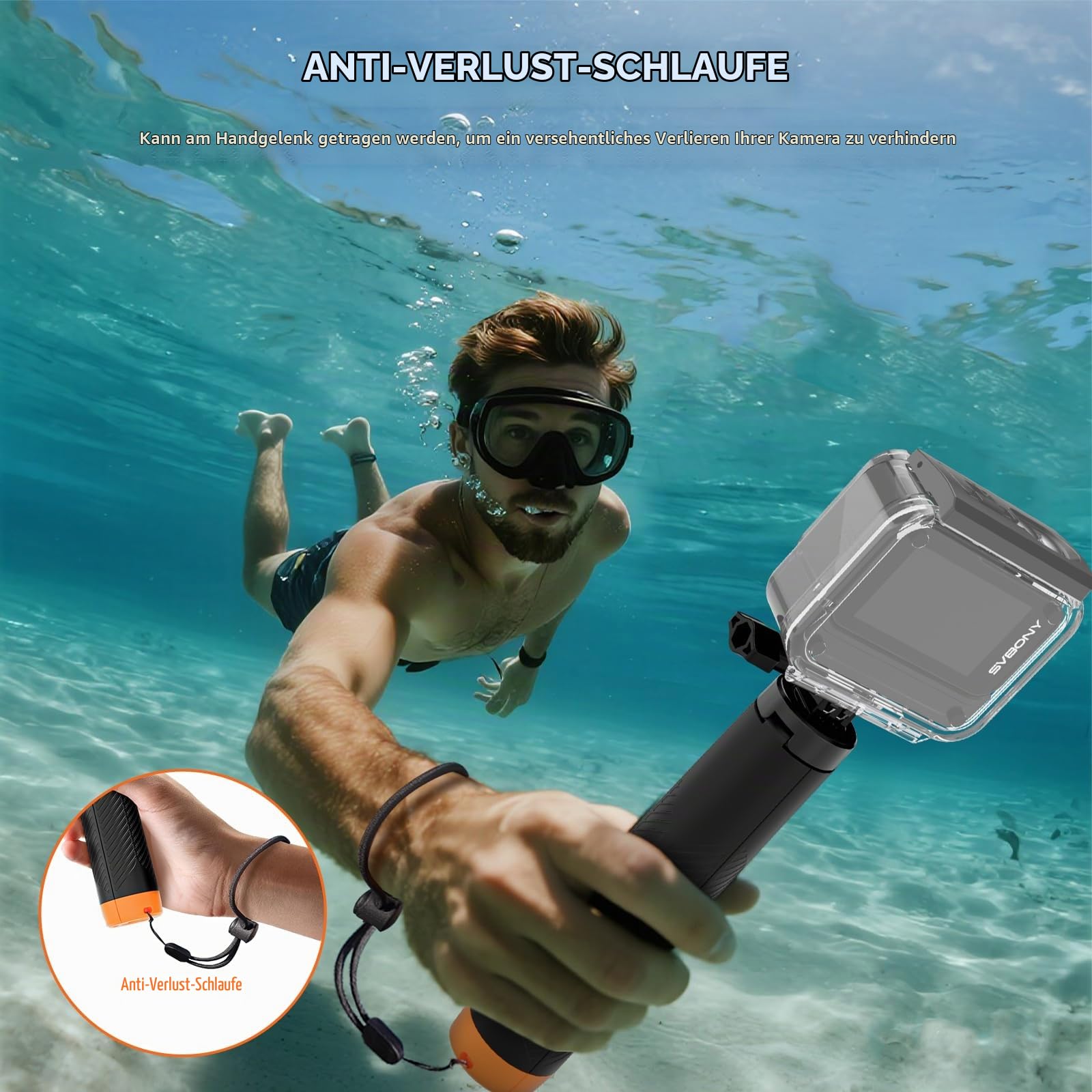 Svbony Selfie-Stick Wasserdicht 61cm Schwimm-Stativ