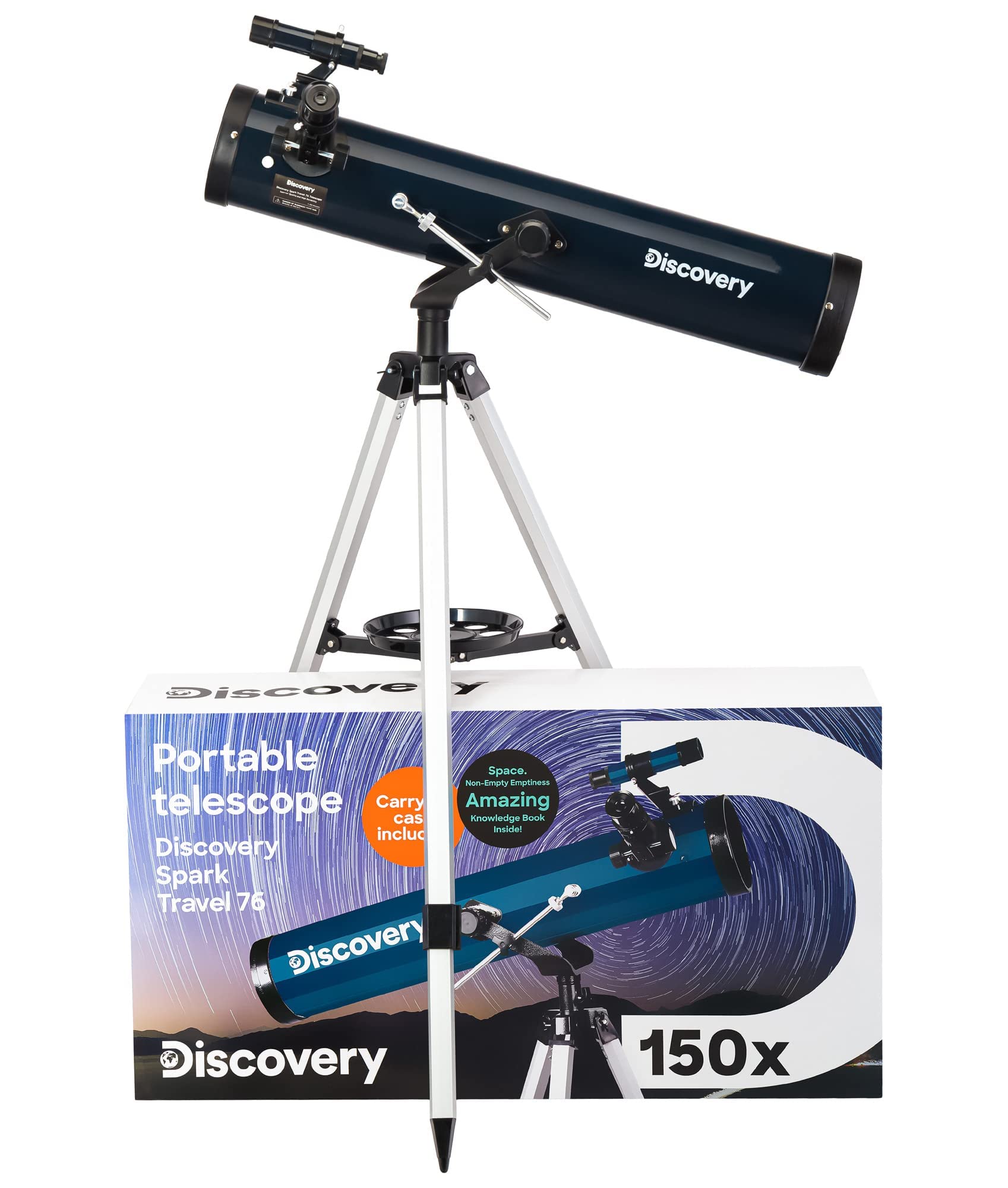 Discovery Spark Travel 76 Teleskop mit Buch Newton-Reflektor