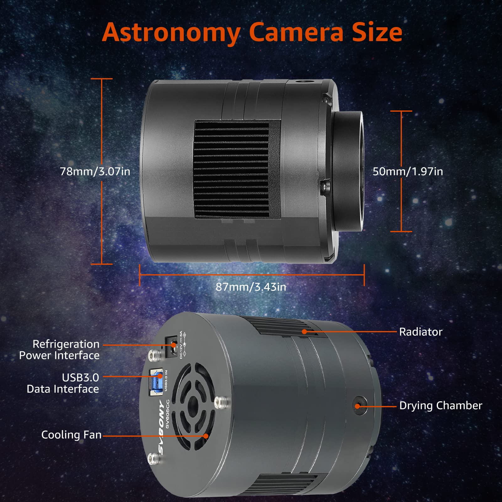 SVBONY SV605CC Astrokamera Farbe IMX533 gekühlt TEC