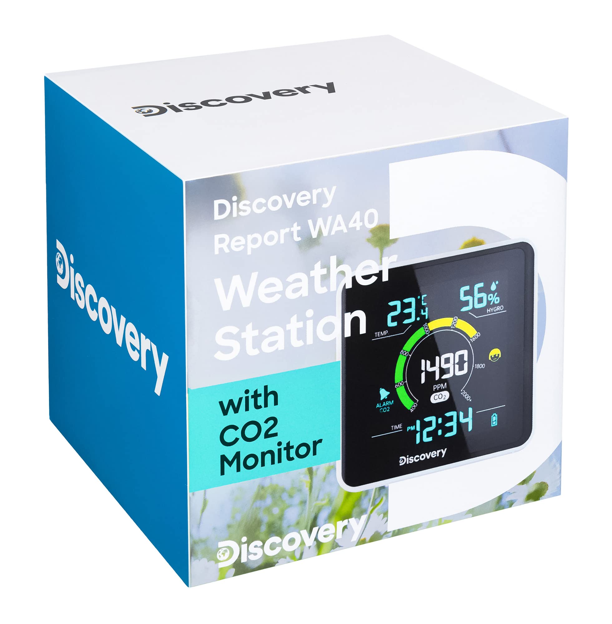 Discovery Report WA40 Mini-Wetterstation CO2-Monitor Uhr