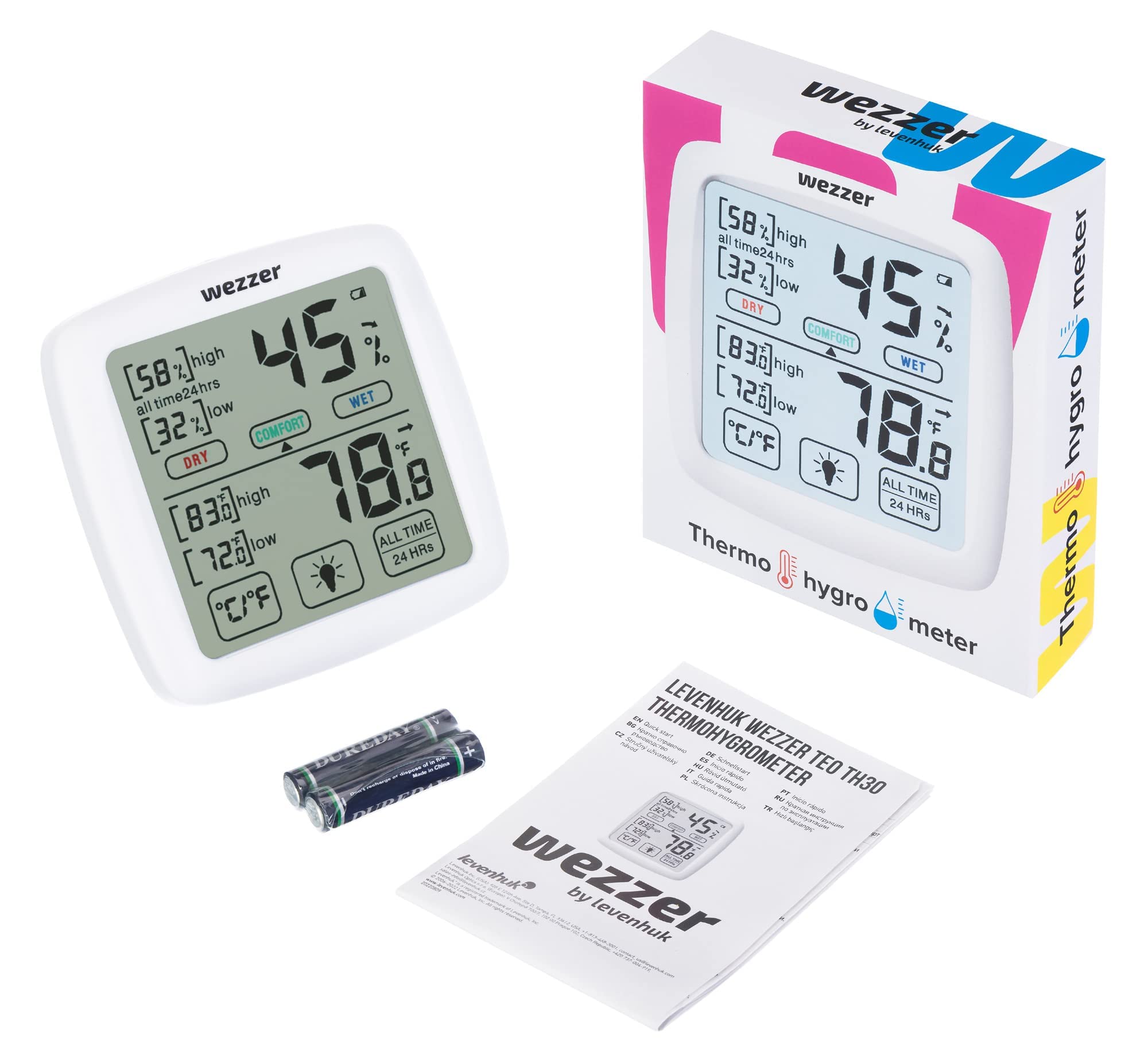 Levenhuk Wezzer Teo TH30 Thermohygrometer Prognose