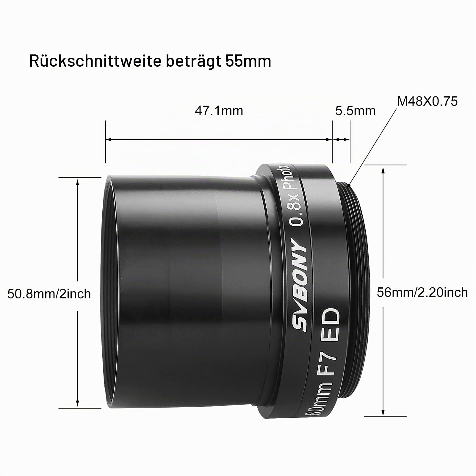 SVBONY SV193 Fokusreduzierer 2" 0.8x für SV503 Foto