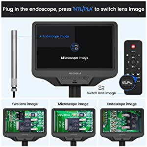 Andonstar AD409 Pro-Es Mikroskop Endoskop 10,1 Zoll