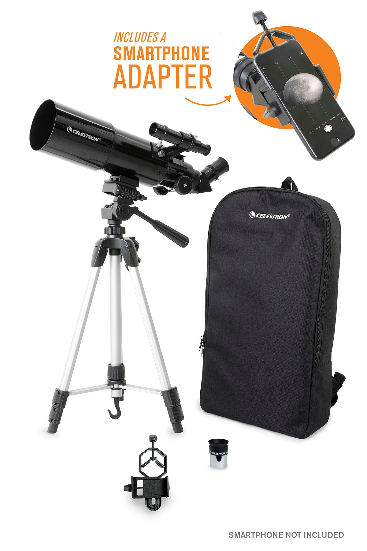 Celestron Travel Scope 80 Teleskop Refraktor Smartphone