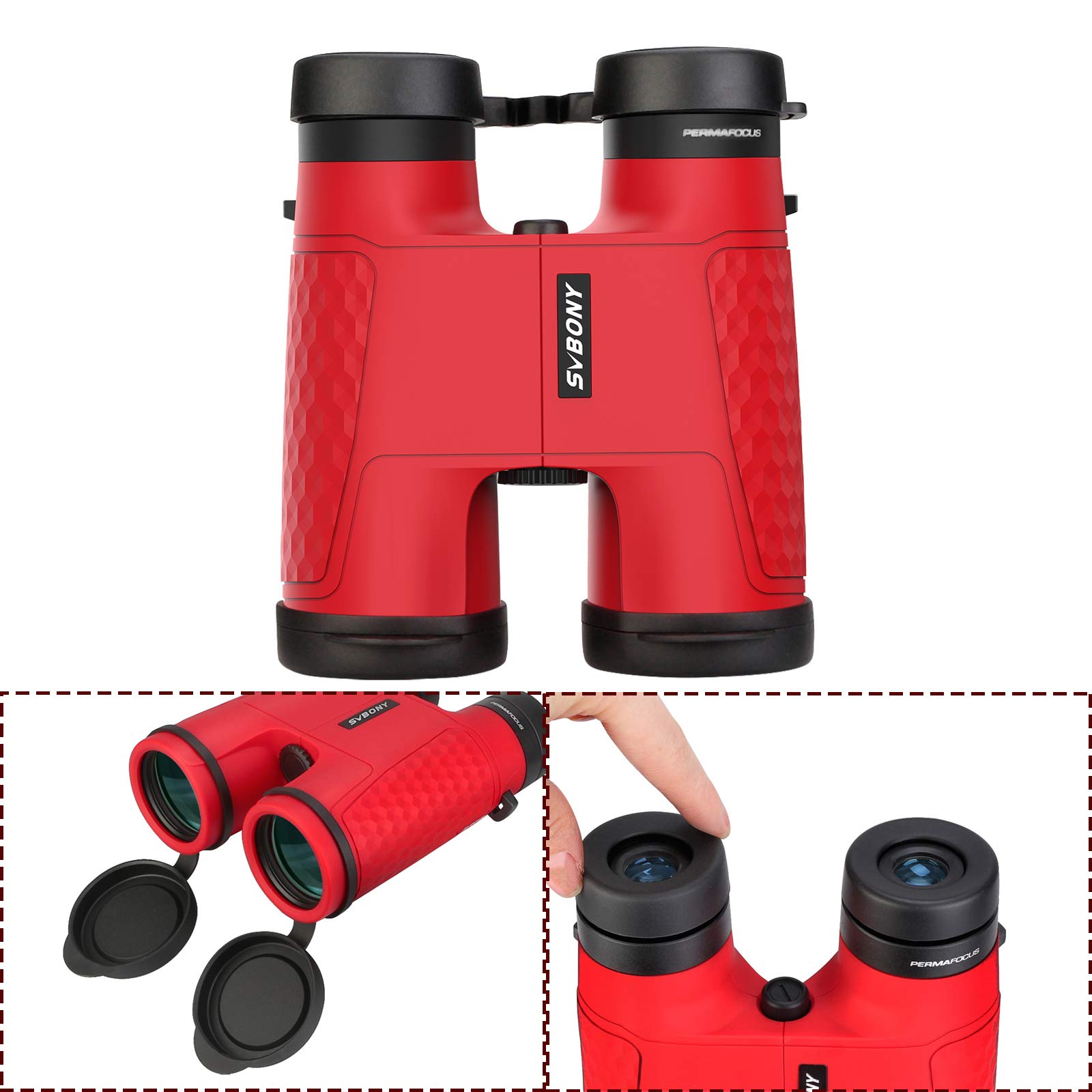 SVBONY SV30 10x42 Fernglas Autofokus Rot Fixfokus