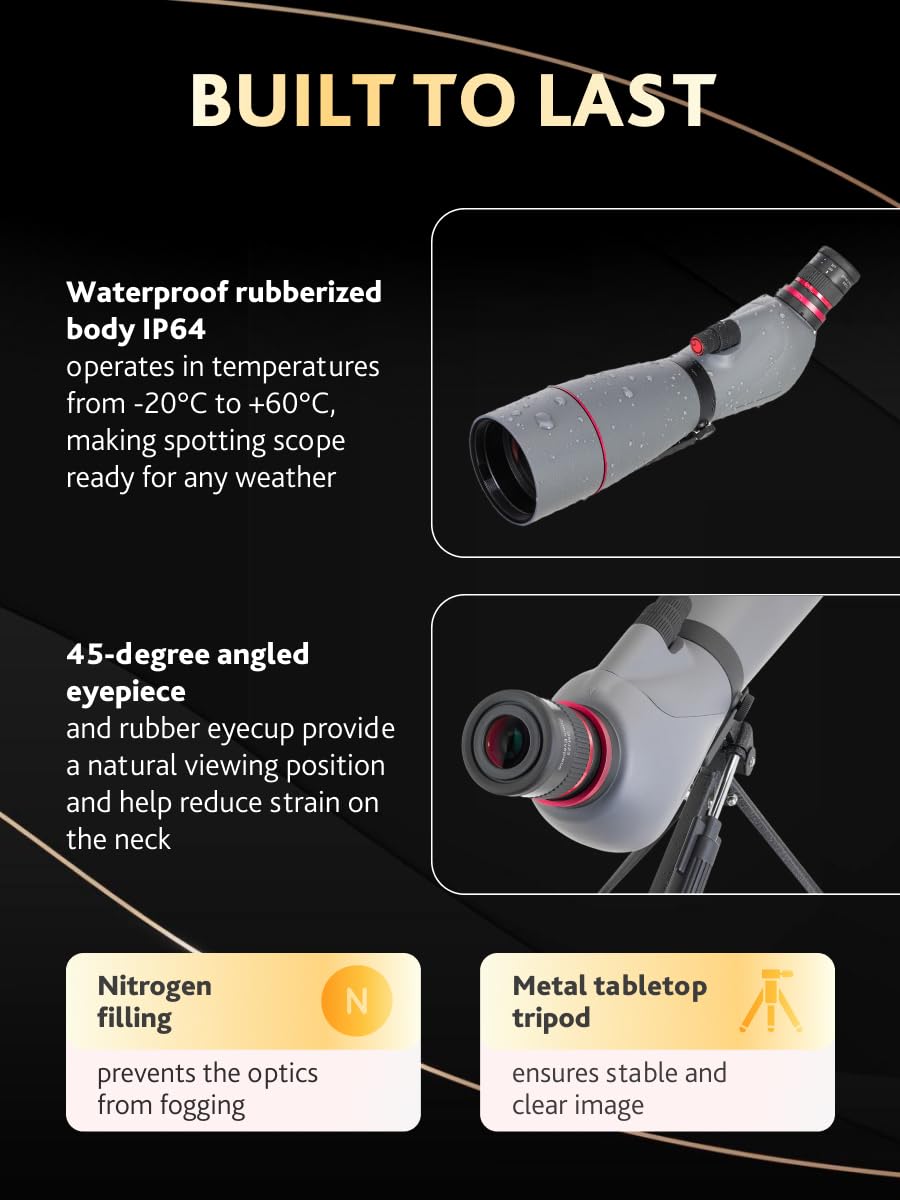 Levenhuk New Blaze Plus 70 Spektiv 20-60x mit Stativ