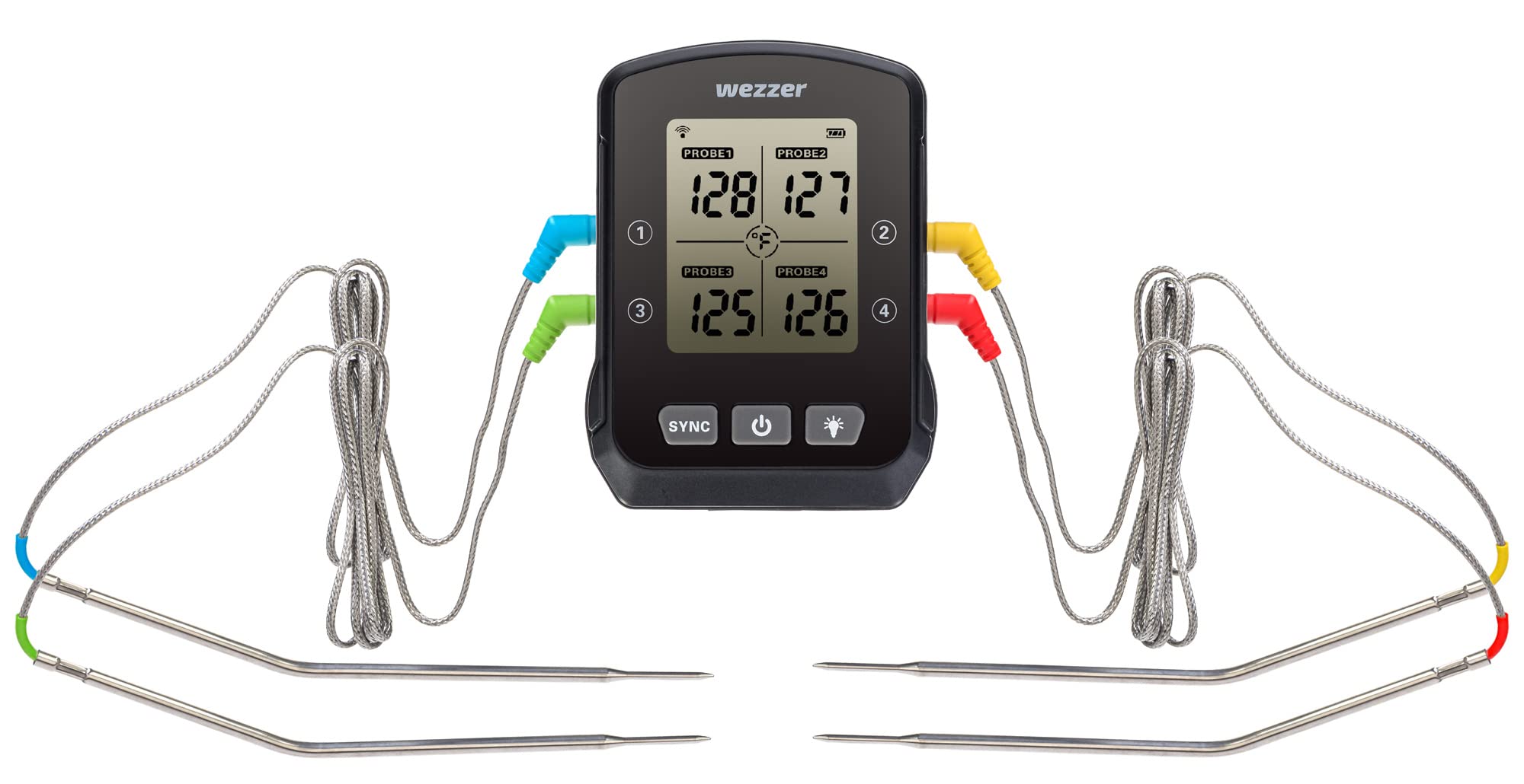 Levenhuk Wezzer Cook MT90 Grillthermometer App 4 Fühler