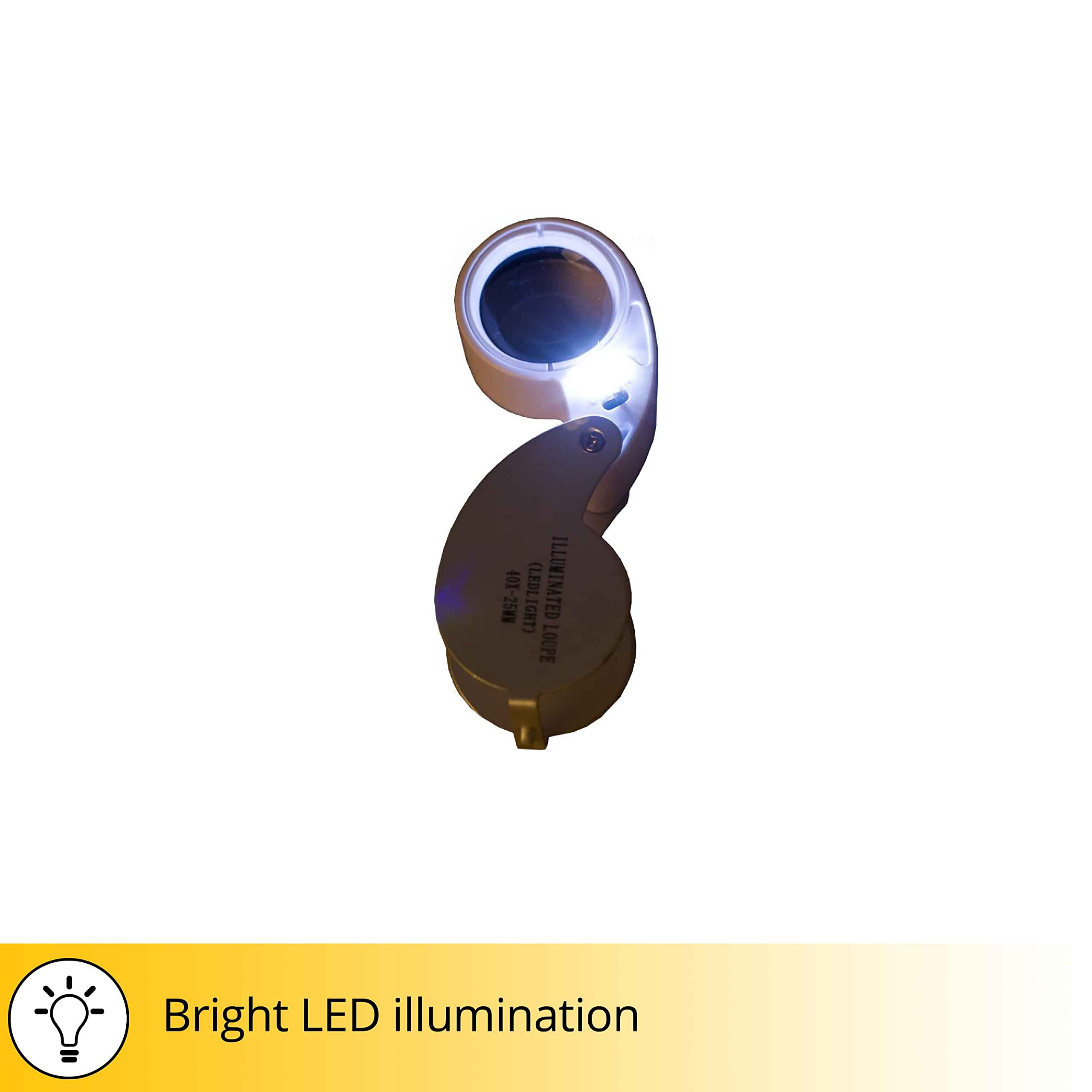Levenhuk Zeno Gem M5 Faltlupe LED 40x Metall