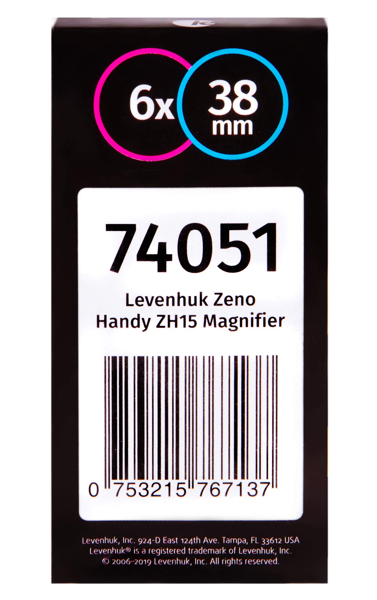 Levenhuk Zeno Handy ZH15 Handleselupe Glas 6x 38 mm