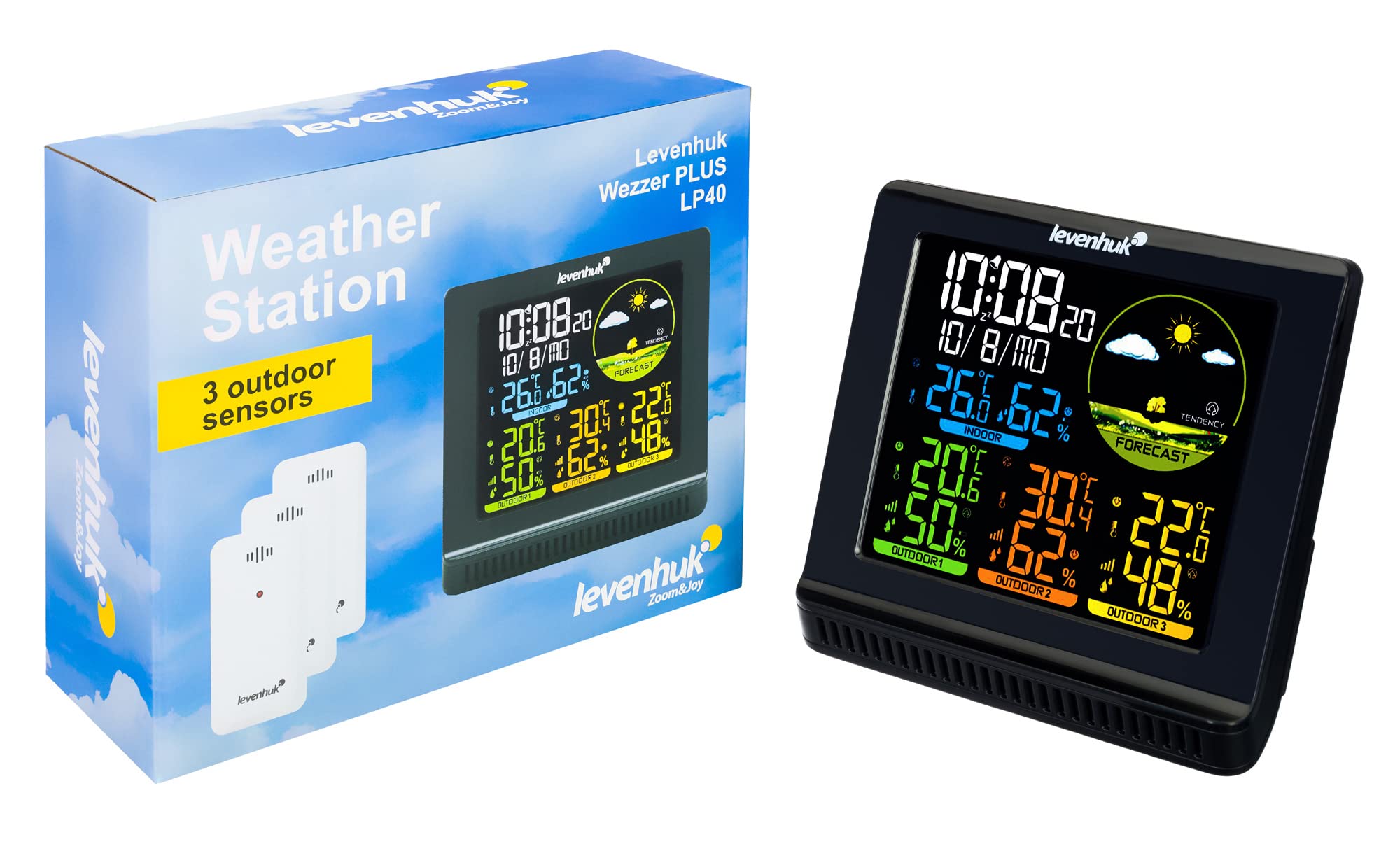 Levenhuk Wezzer PLUS LP40 Wetterstation mit 3 Sensoren