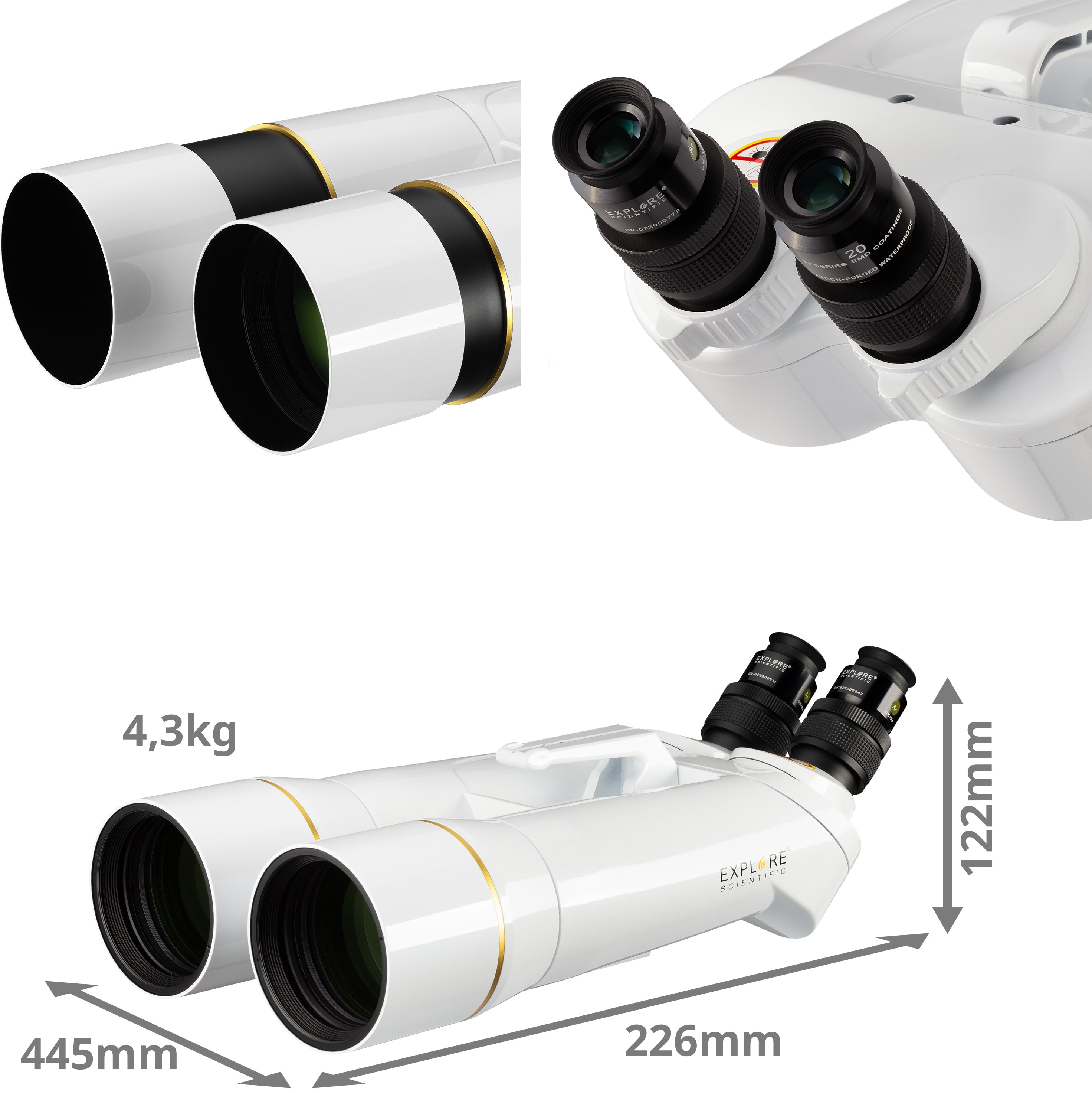 Explore Scientific BT-82 SF Großfernglas 82mm mit Okularen