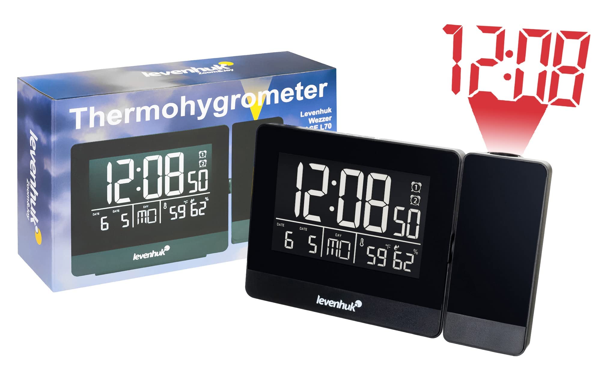 Levenhuk Wezzer Base L70 Thermometer mit Projektor