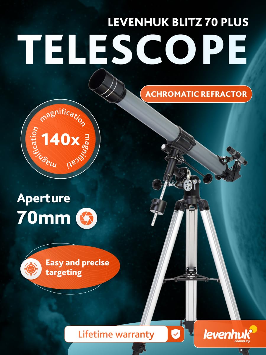 Levenhuk Blitz 70 Plus Teleskop 70/900 mm EQ-Montierung