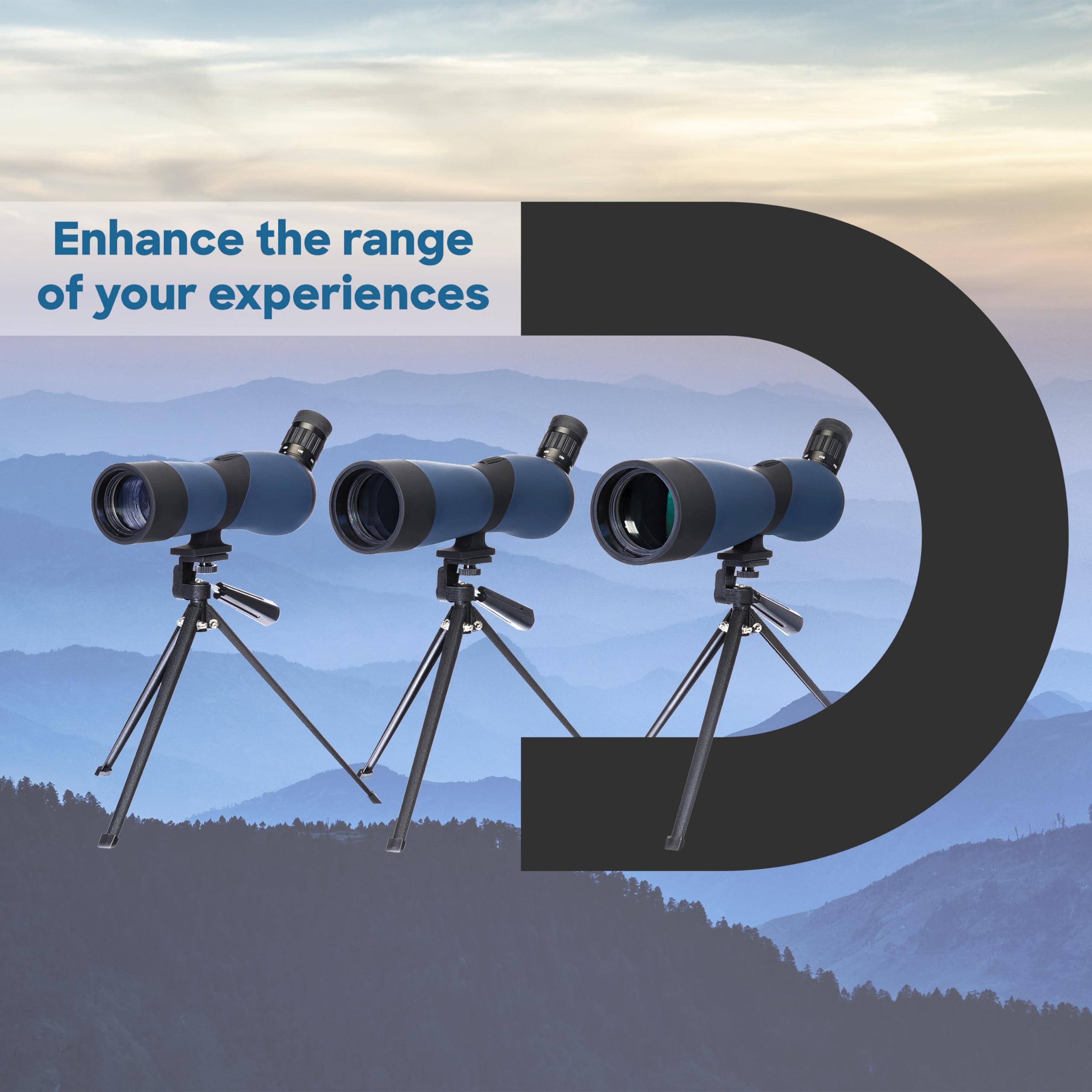 Discovery Range 50 Spektiv 15-45x mit Tischstativ