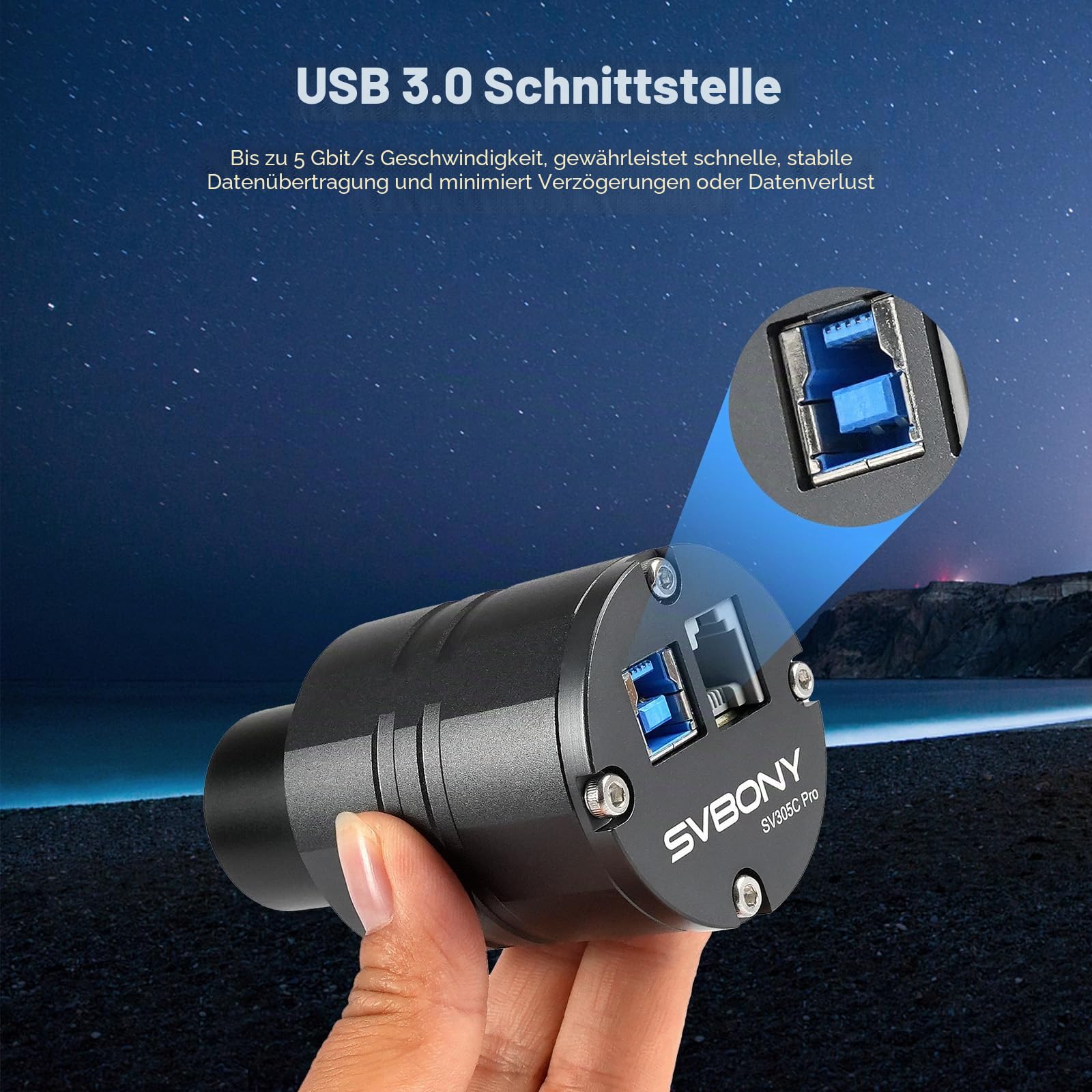 SVBONY SV305C Pro Astrokamera 1,25 Zoll IMX290 Guiding