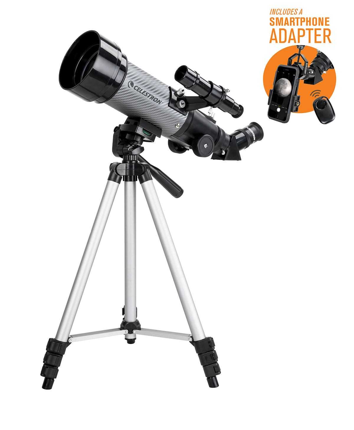 Celestron Travel Scope 70 DX Teleskop mit Smartphone-Adapter