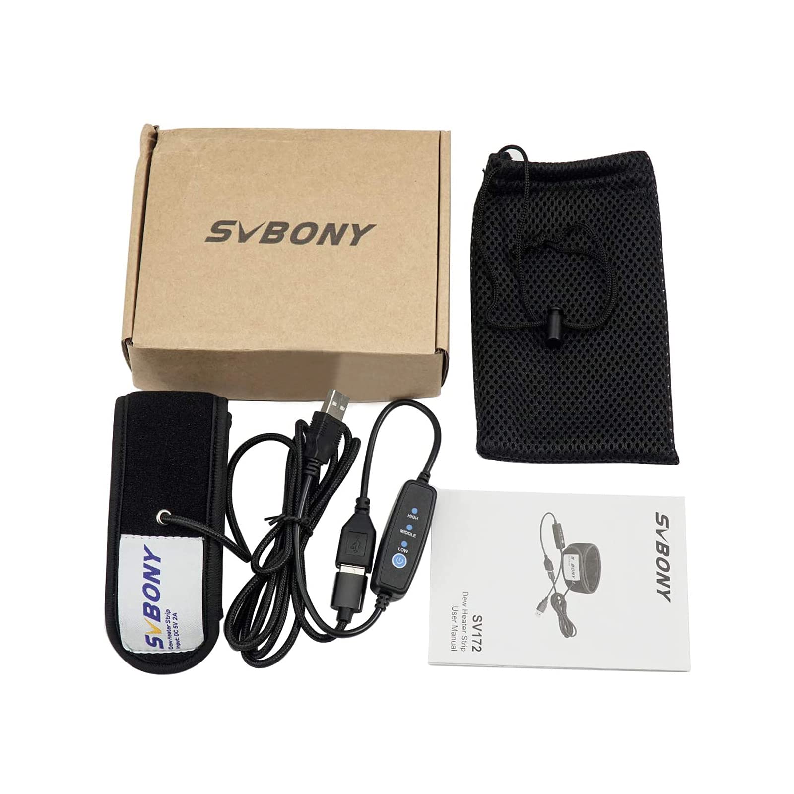 SVBONY SV172 Objektivwärmer 320mm USB Heizband