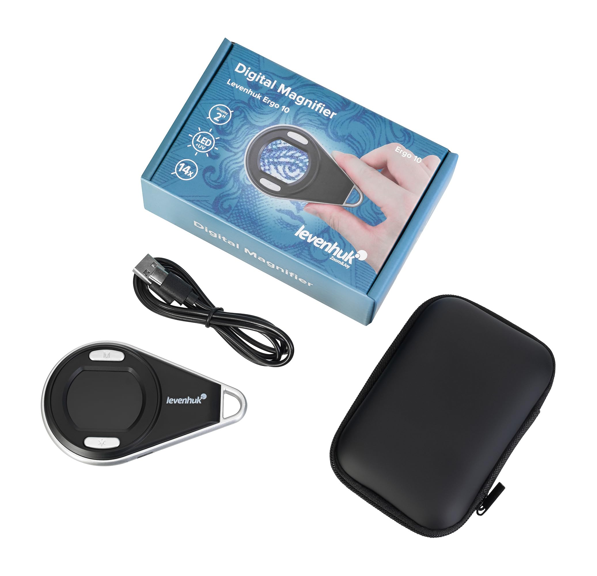 Levenhuk Ergo 10 Digitale Lupe 2 Zoll 14x mit UV LED