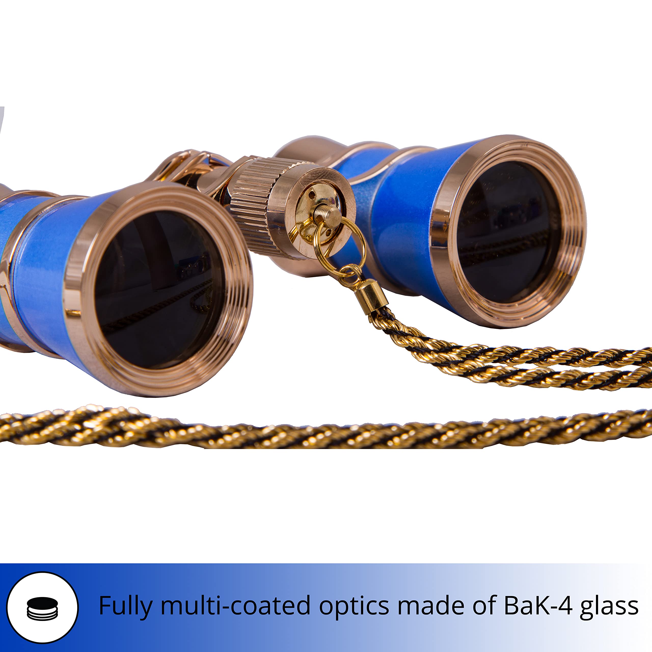 Levenhuk Broadway 325C Opernglas 3x25 Meeresblau mit Kette
