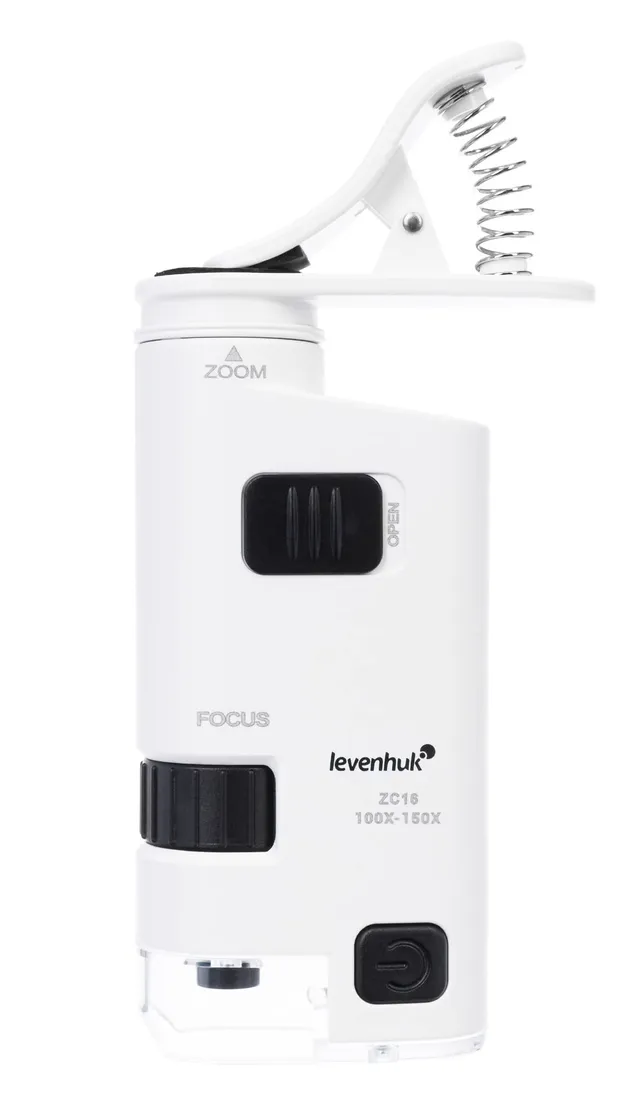 Levenhuk Zeno Cash ZC16 Taschenmikroskop 100-150x LED Clip