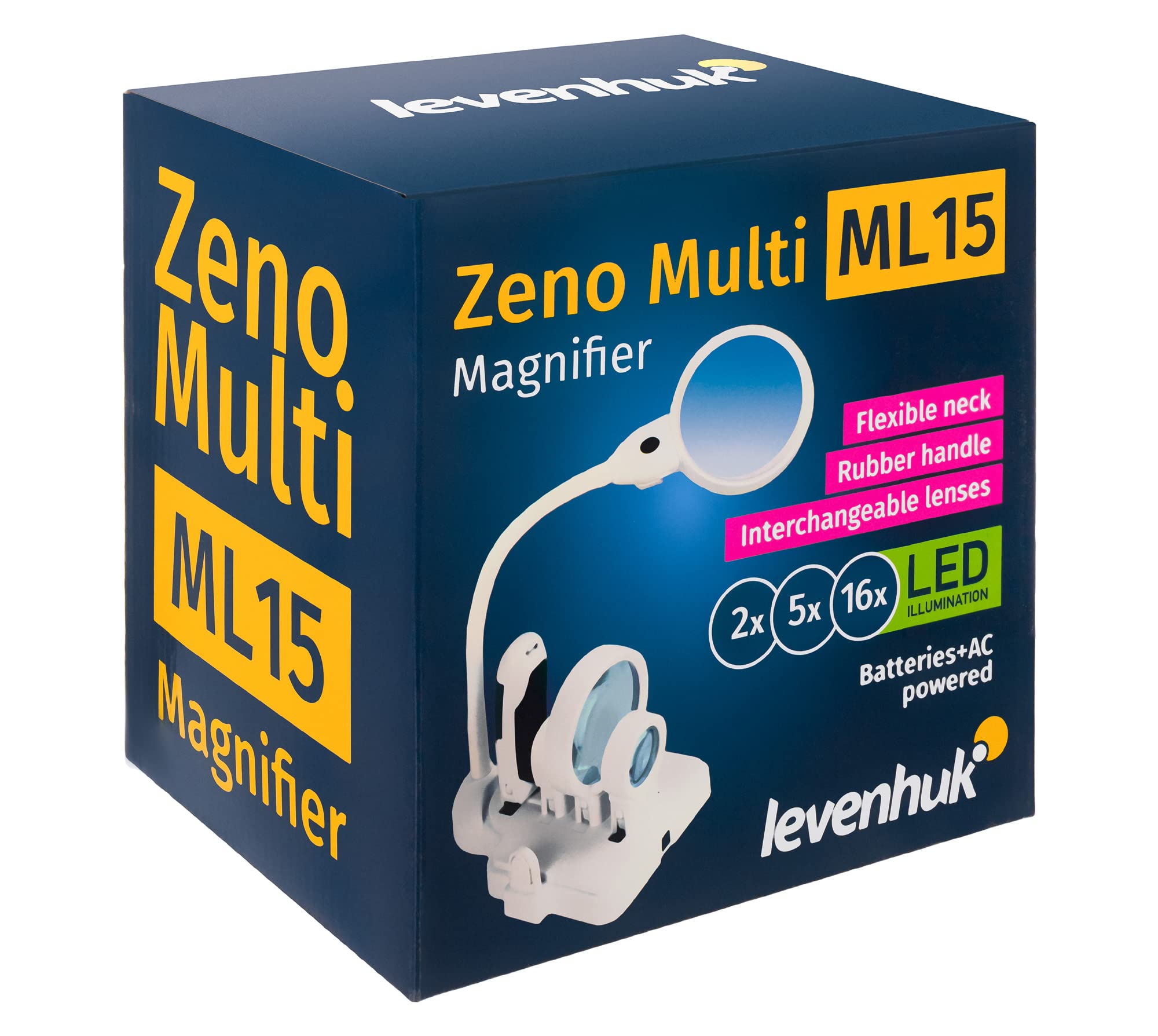 Levenhuk Zeno Multi ML15 Lupenset 2x/5x/16x LED weiß