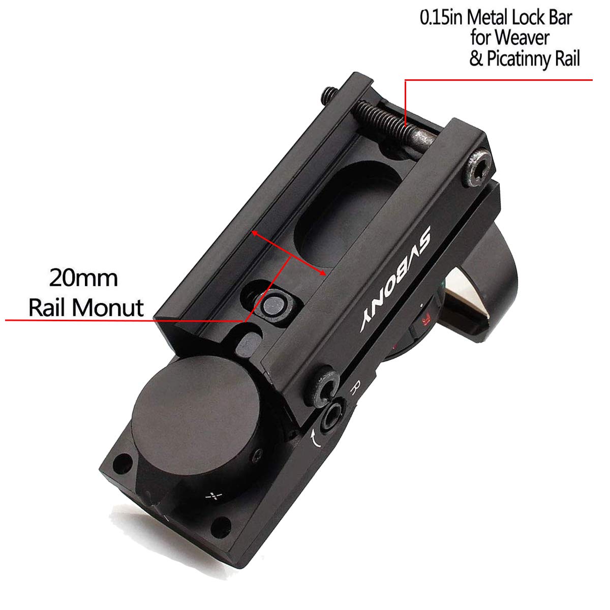SVBONY Sport Optics Reflexvisier Rotpunkt 20mm 4 Absehen