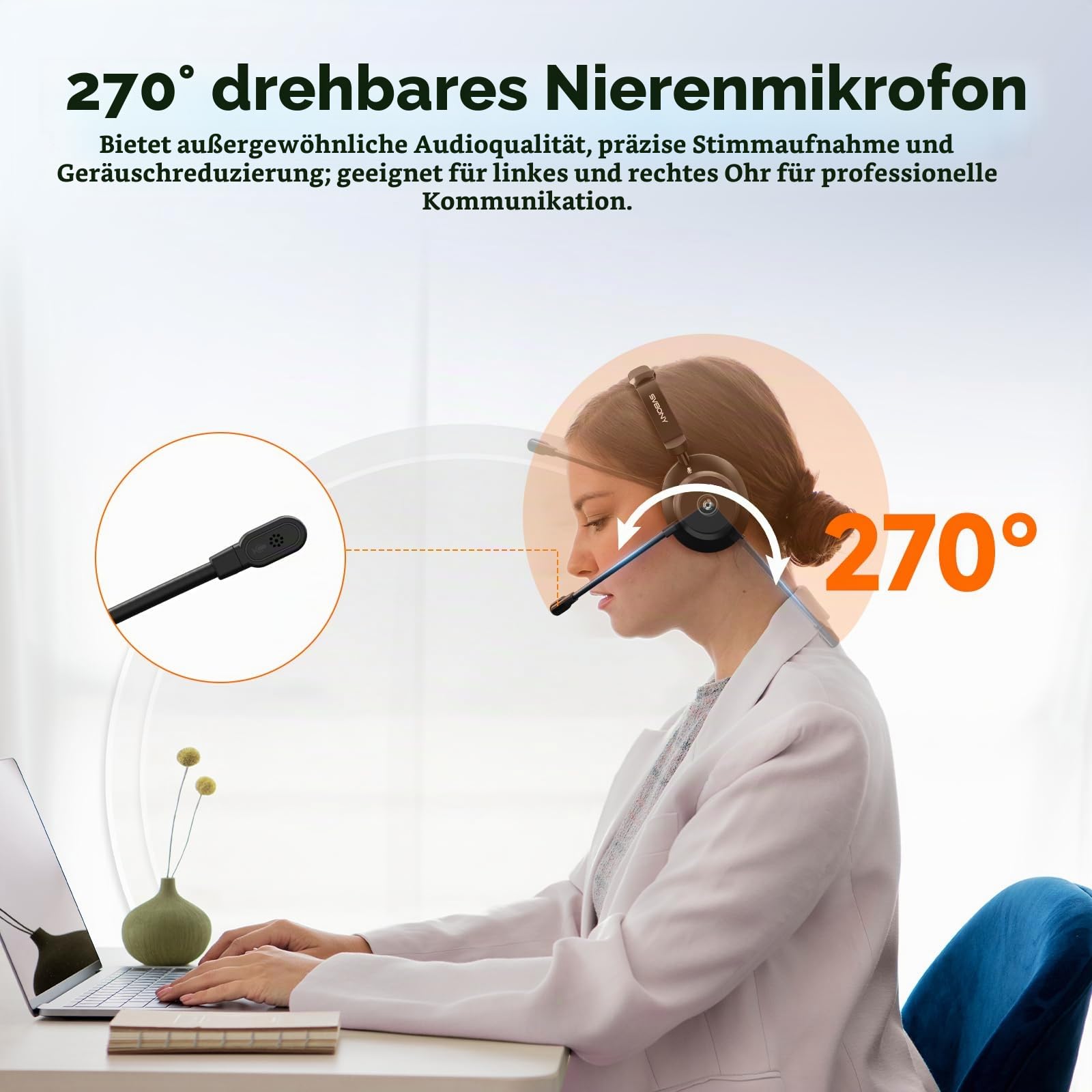 SVBONY SVN H1 Headset Bluetooth Mikrofon 1P 47 Std.