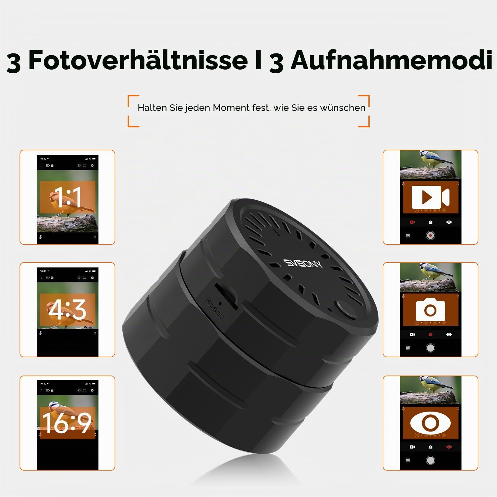 SVBONY SC002 WiFi Spektivkamera 1080P mit 32GB TF-Karte