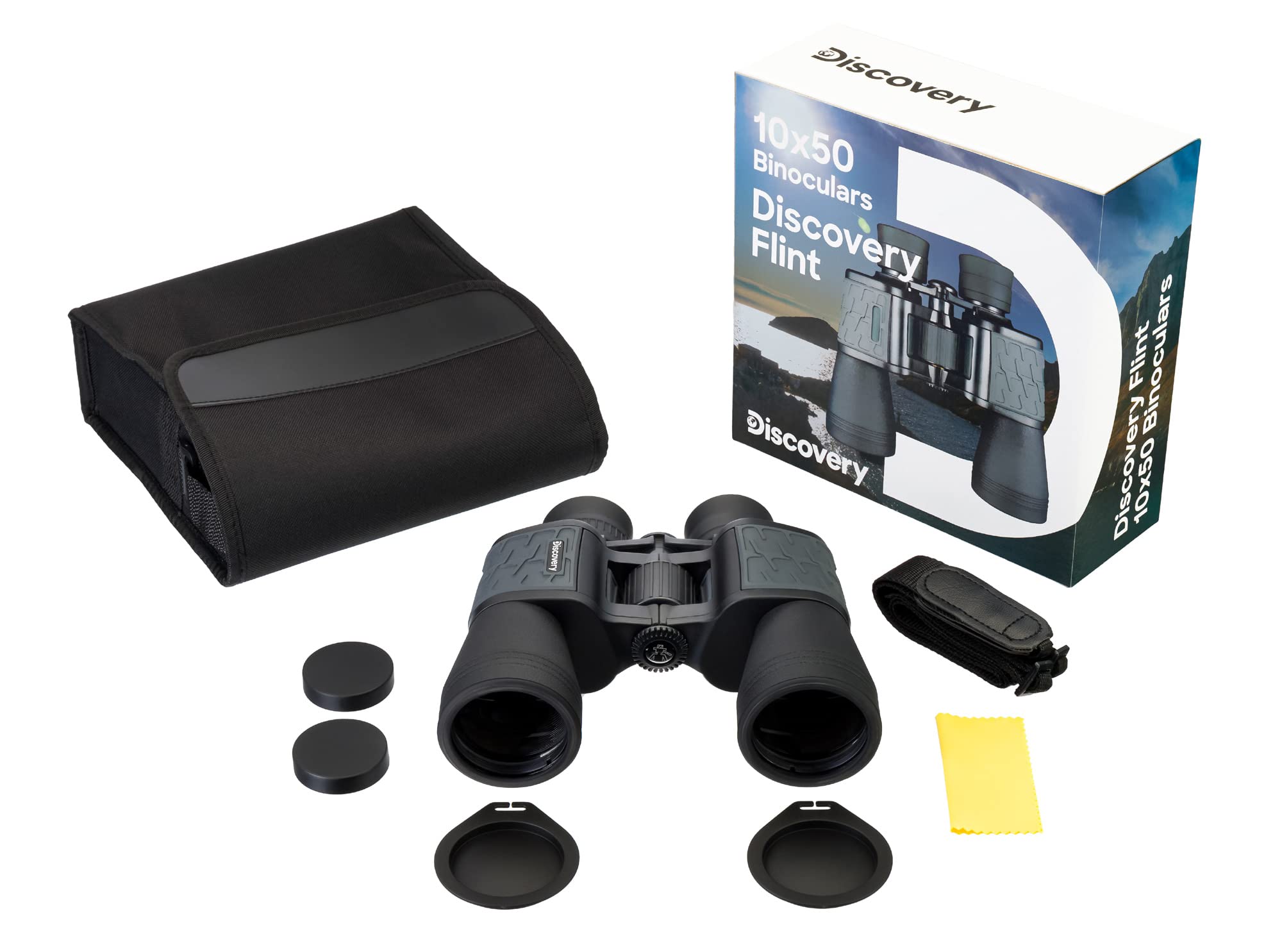 Discovery Flint 10x50 Fernglas Porro für Erwachsene