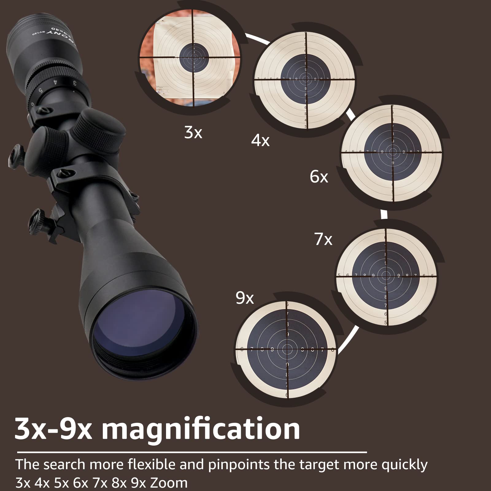 SVBONY SV120 3-9x40 Zielfernrohr Duplex-Absehen 20mm