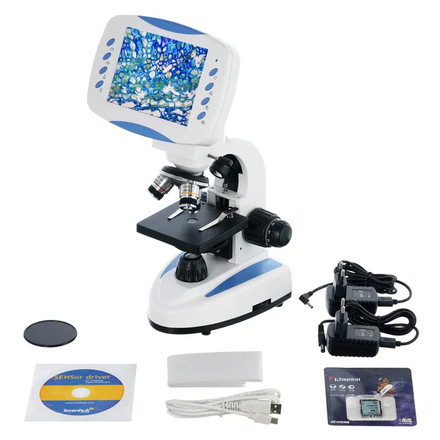 Levenhuk D80L LCD Digitalmikroskop 40x-1600x mit 2-MP-Kamera