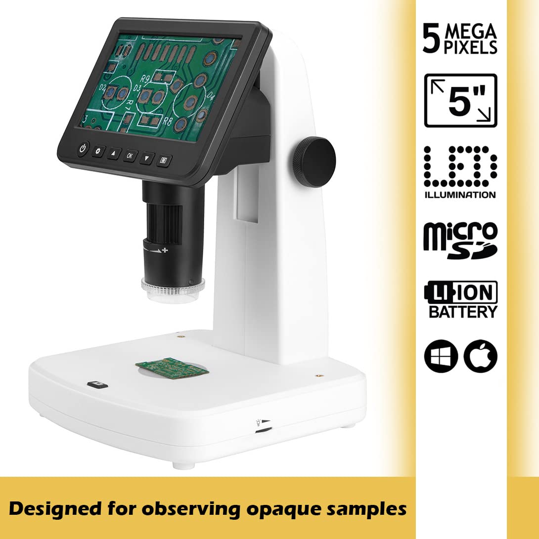 Levenhuk DTX 700 LCD Digital-Mikroskop 10-300x 5" 