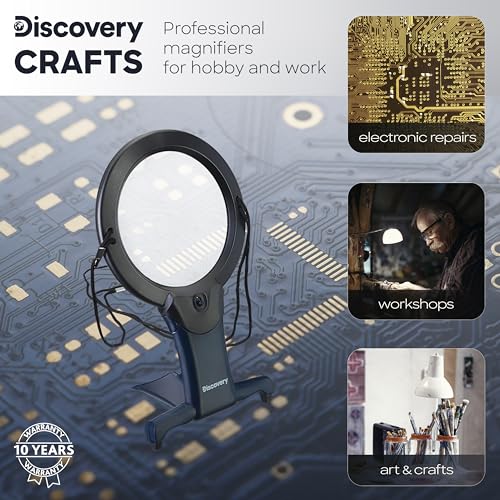Discovery Crafts DHD 60 Kopflupe mit LED 2,5x 5x