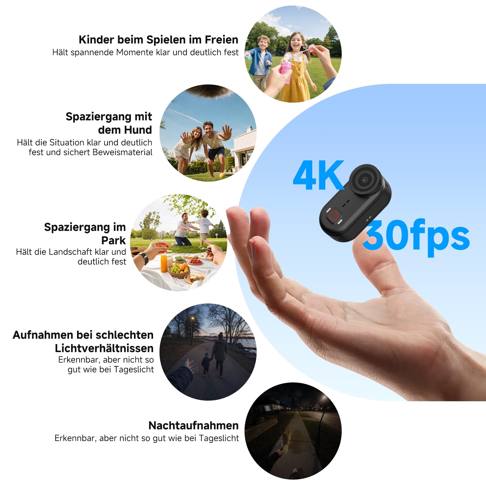 SVBONY M3 Mini 4K Actionkamera 145° Weitwinkel wasserdicht