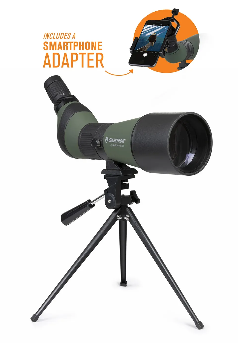 Celestron LandScout 20-60x80 Spektiv Set gewinkelt