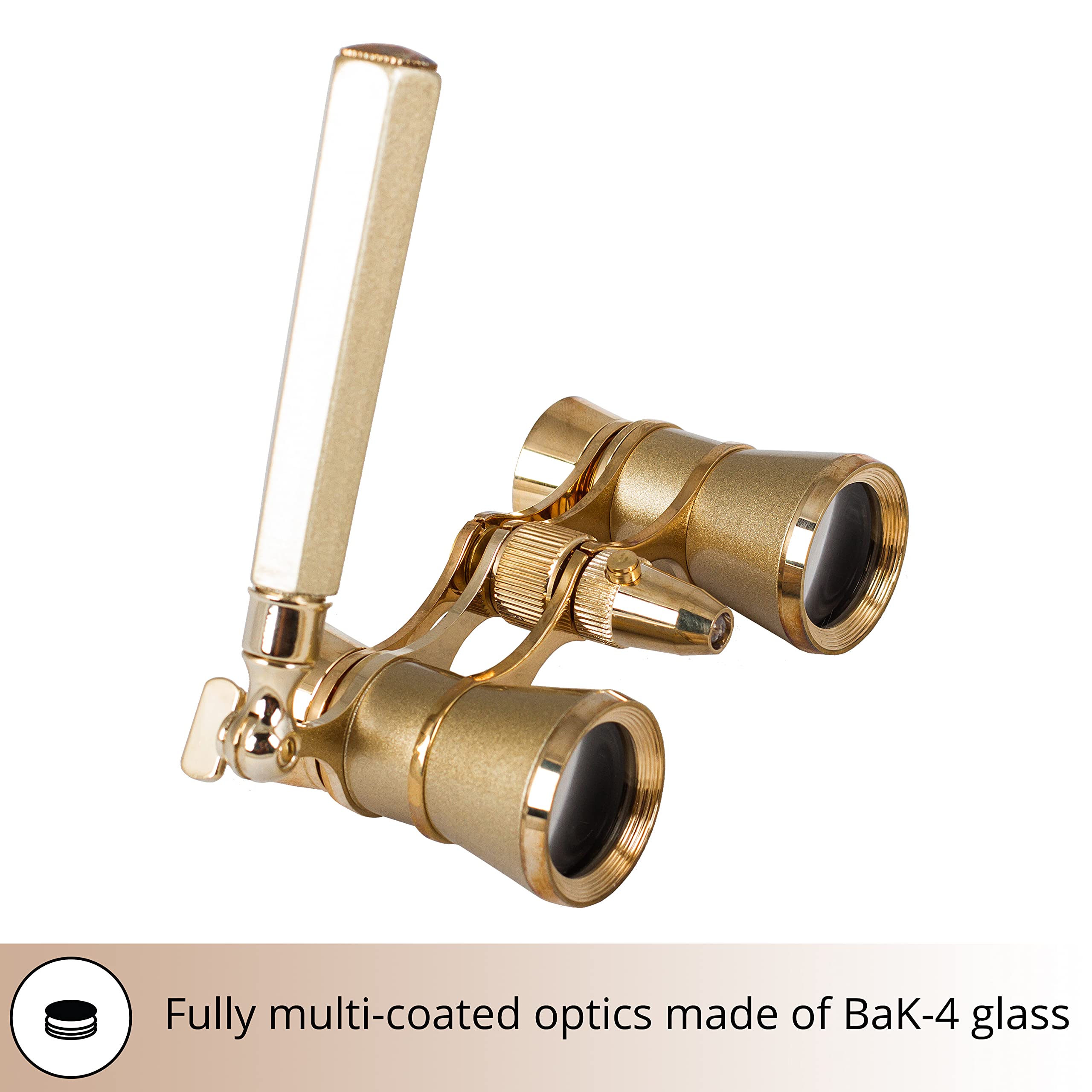Levenhuk Broadway 325N Opernglas 3x25 Gold Griff LED