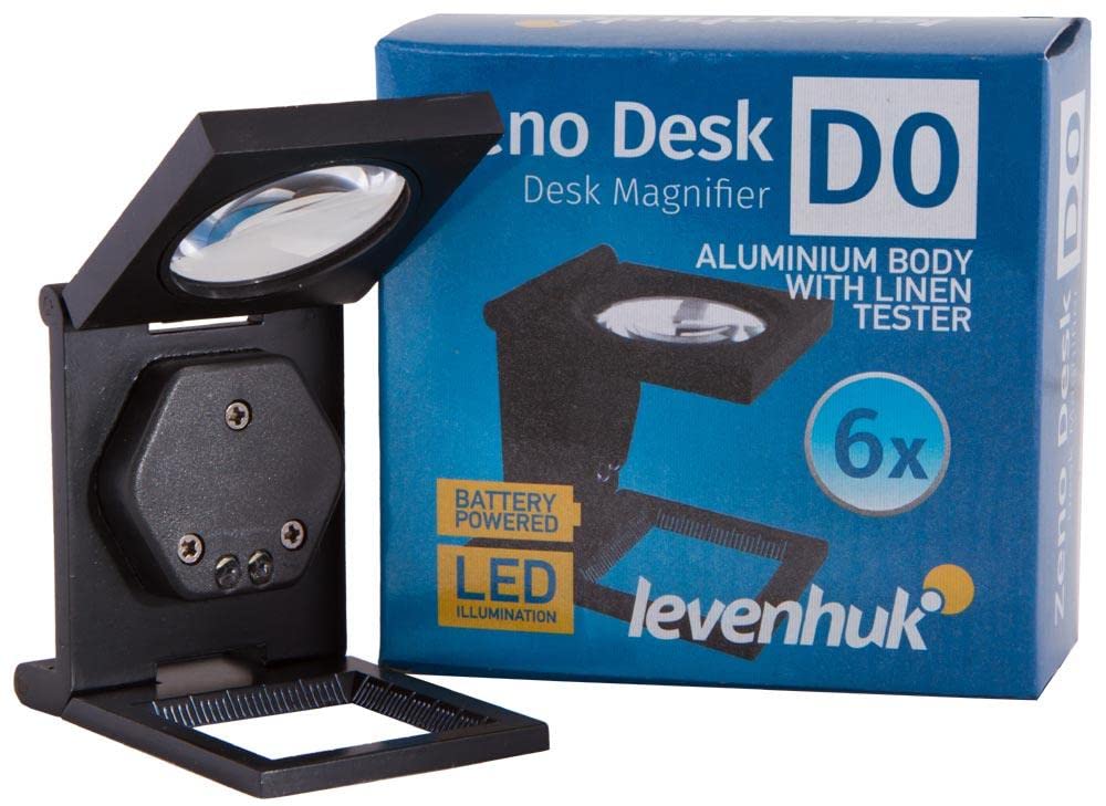 Levenhuk Zeno Desk D0 Tischlupe 6x LED 30 mm klappbar