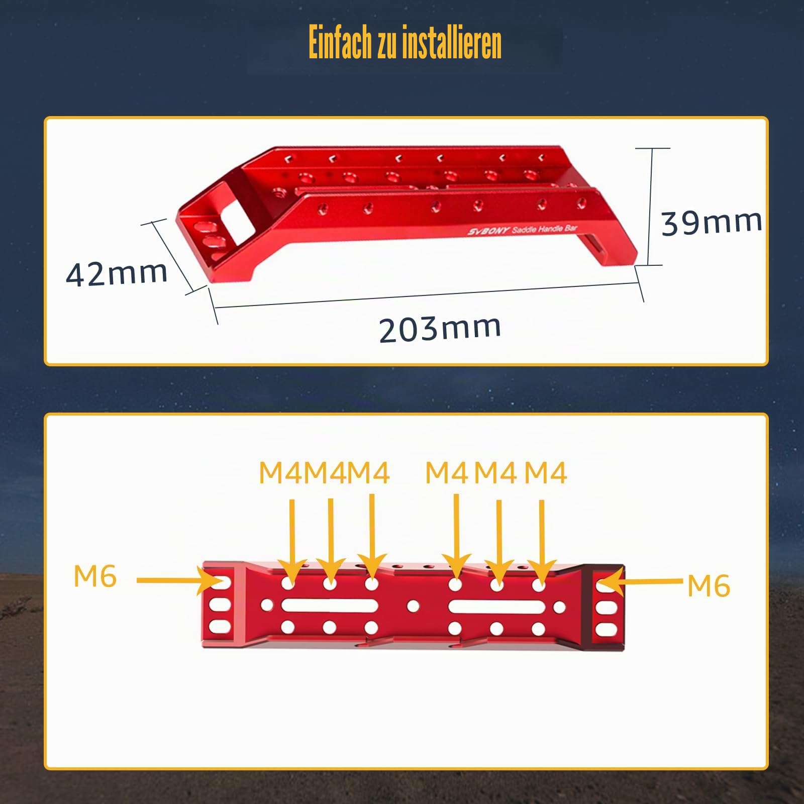 SVBONY SV211 Sattelgriff 203mm Schwalbenschwanzbasis