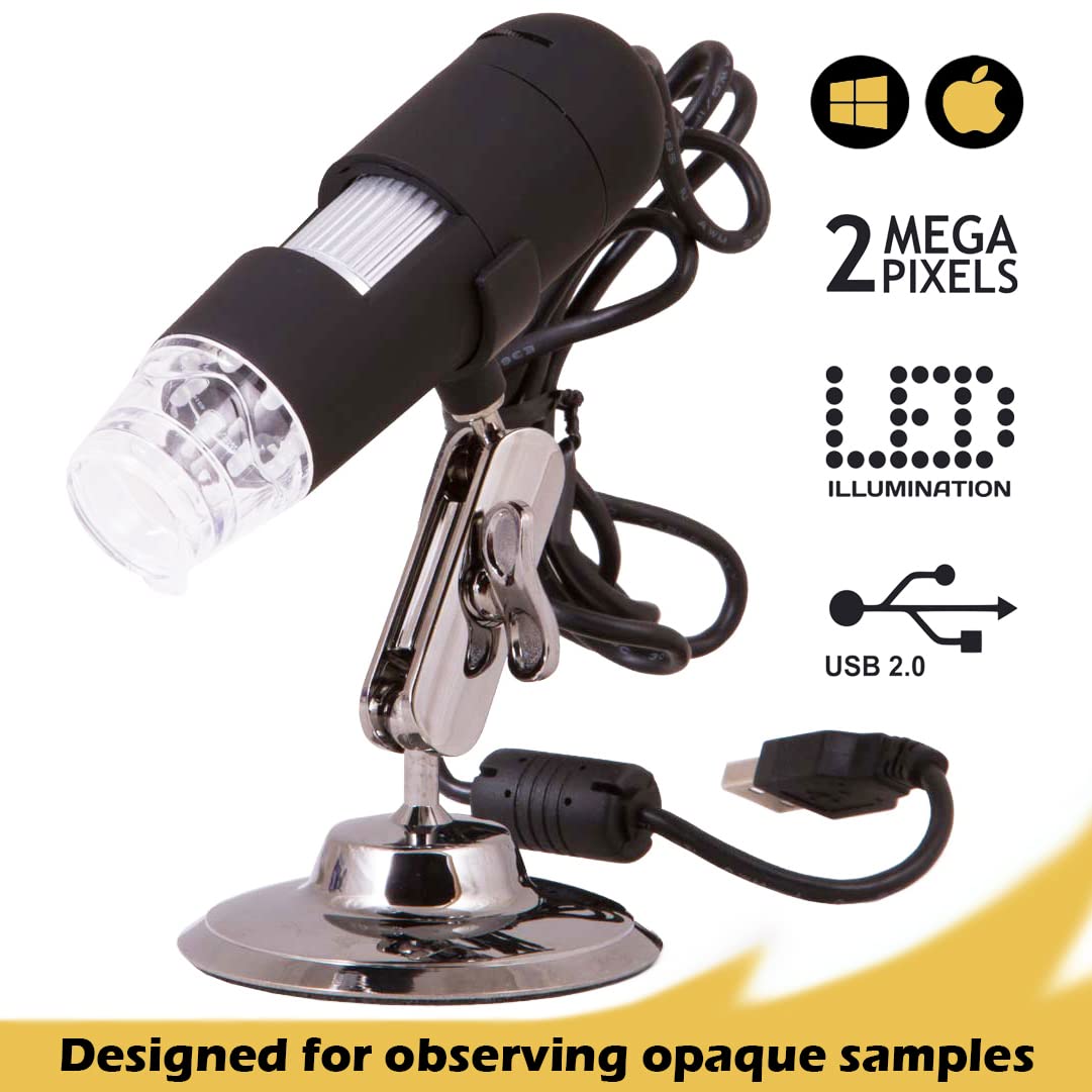 Levenhuk DTX 30 Digitales Mikroskop 20-230x USB 2MP