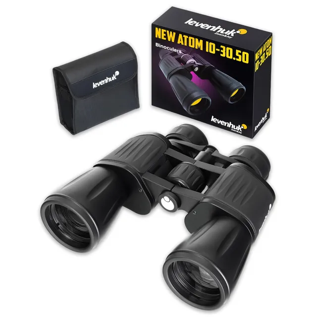 Levenhuk New Atom 10-30x50 Zoom-Fernglas mit BK-7