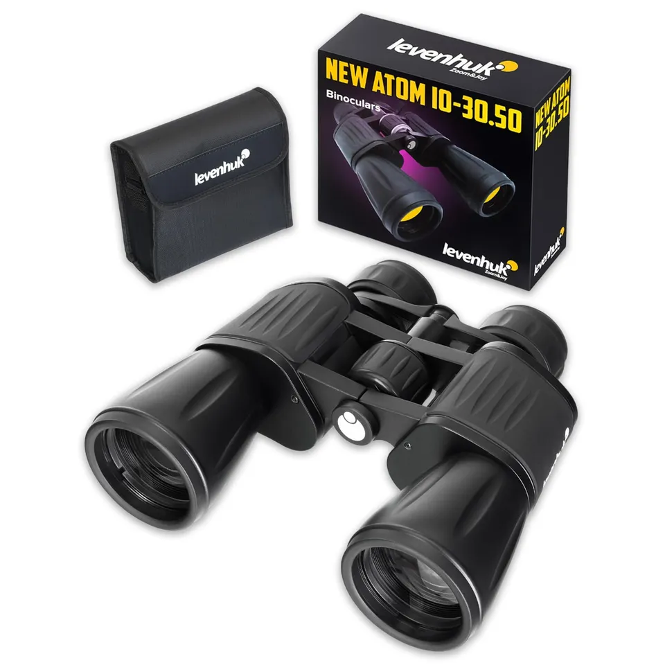 Levenhuk New Atom 10-30x50 Zoom-Fernglas mit BK-7