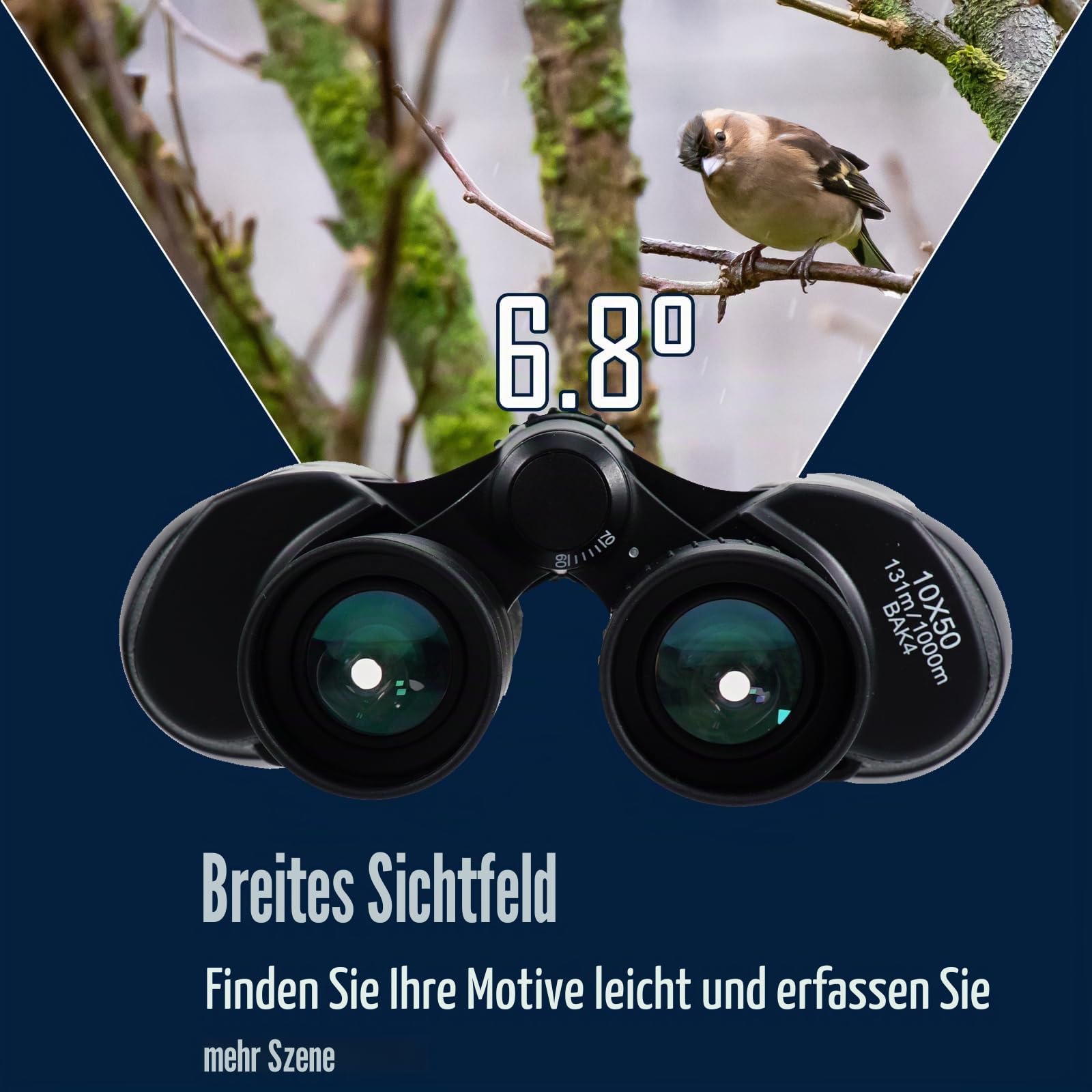 SVBONY SV206 Fernglas 10x50 HD BAK4 wasserdicht