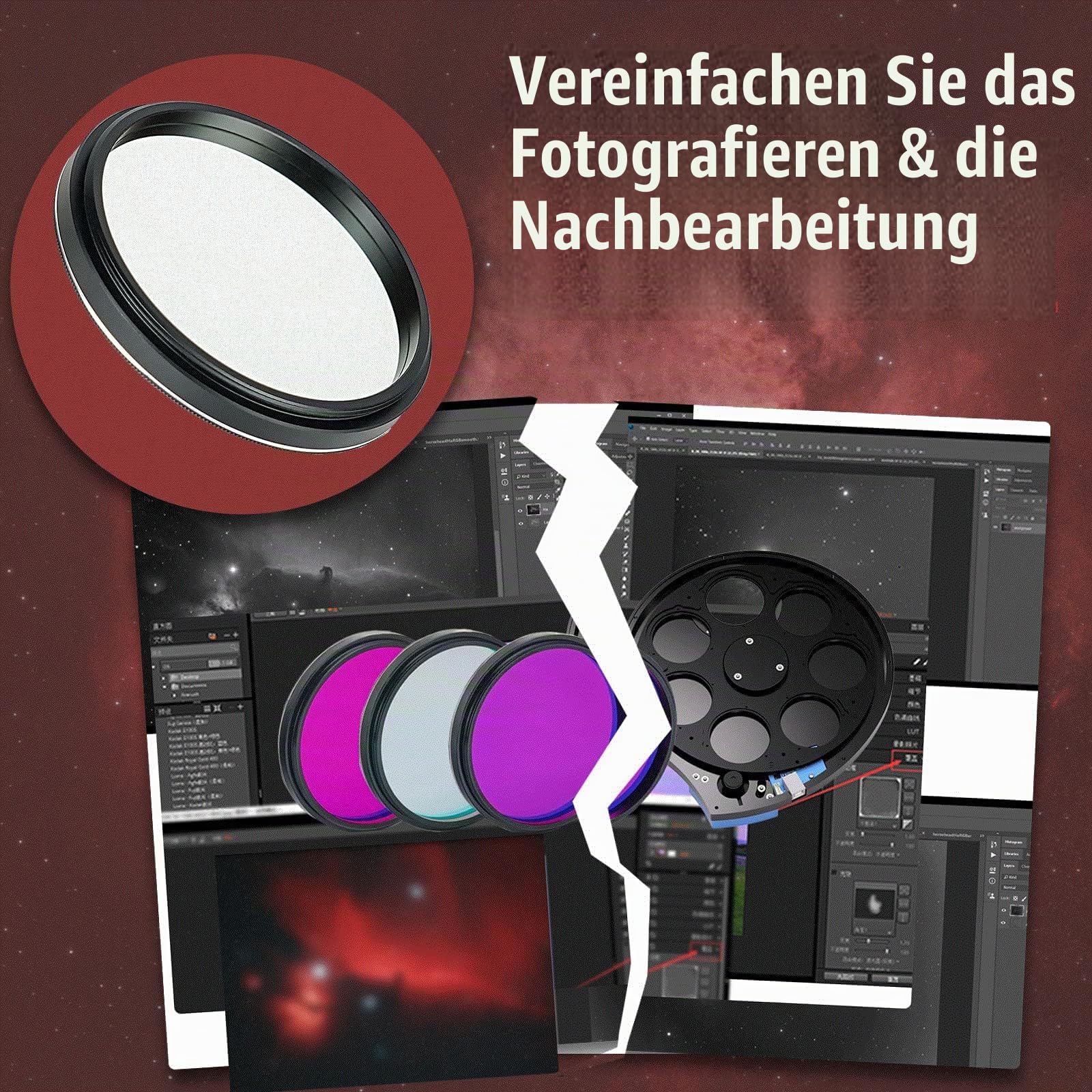 SVBONY SV220 7nm 2 Zoll Dualband Teleskopfilter H-Alpha O-III