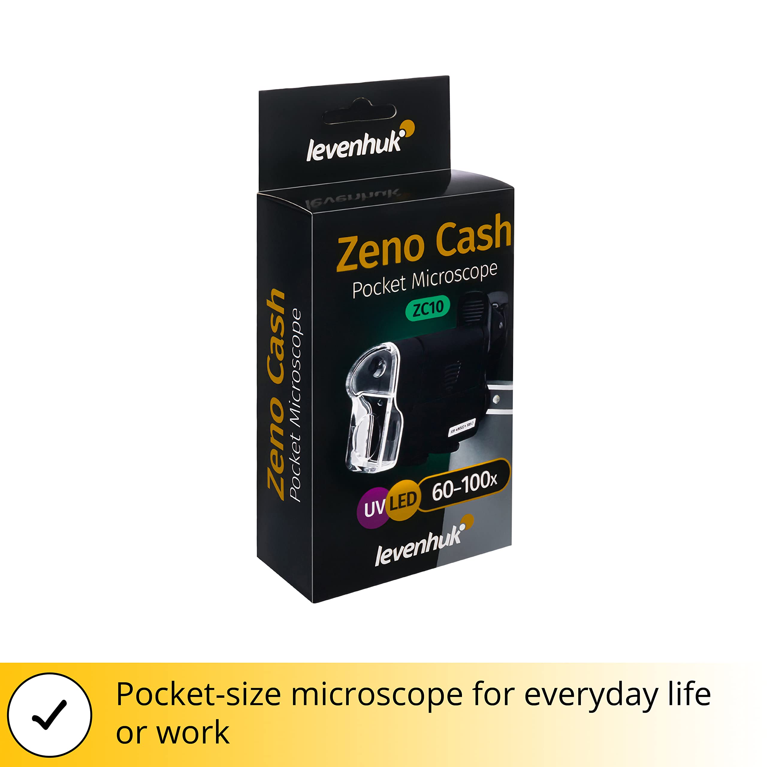 Levenhuk Zeno Cash ZC10 Taschenmikroskop 60-100x UV-Licht