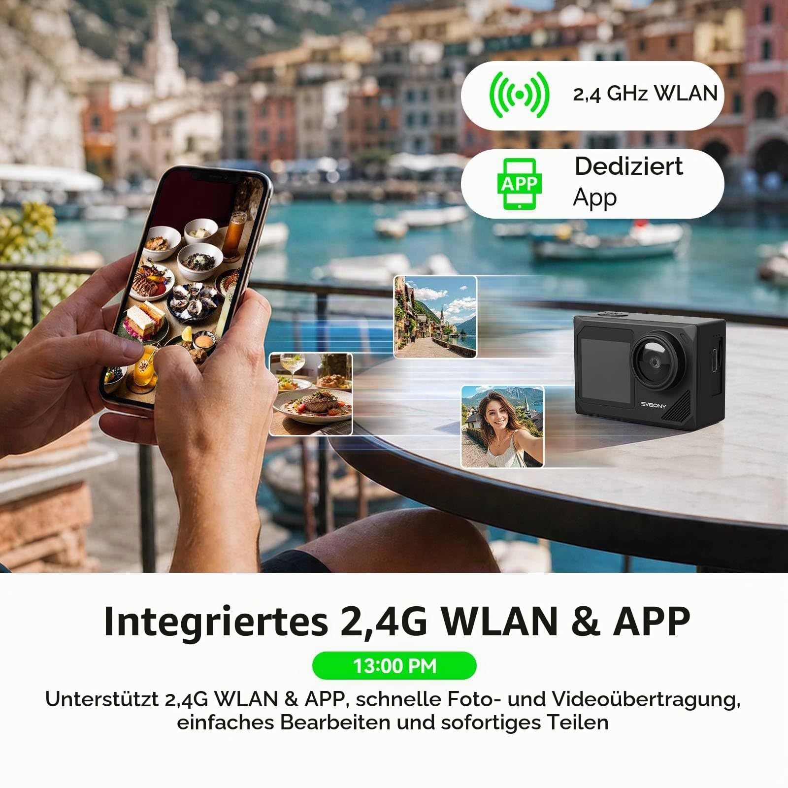 SVBONY SVGo2 4K Actioncam Reisekamera Reise-Kit EIS
