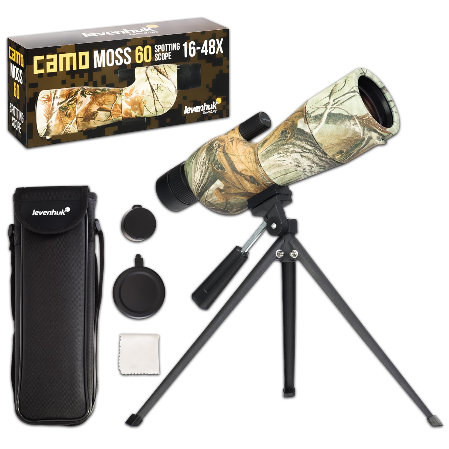 Levenhuk Camo Moss 60 Spektiv 16-48x Tarnung Moss mit Stativ