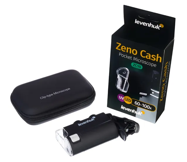 Levenhuk Zeno Cash ZC10 Taschenmikroskop 60-100x UV-Licht