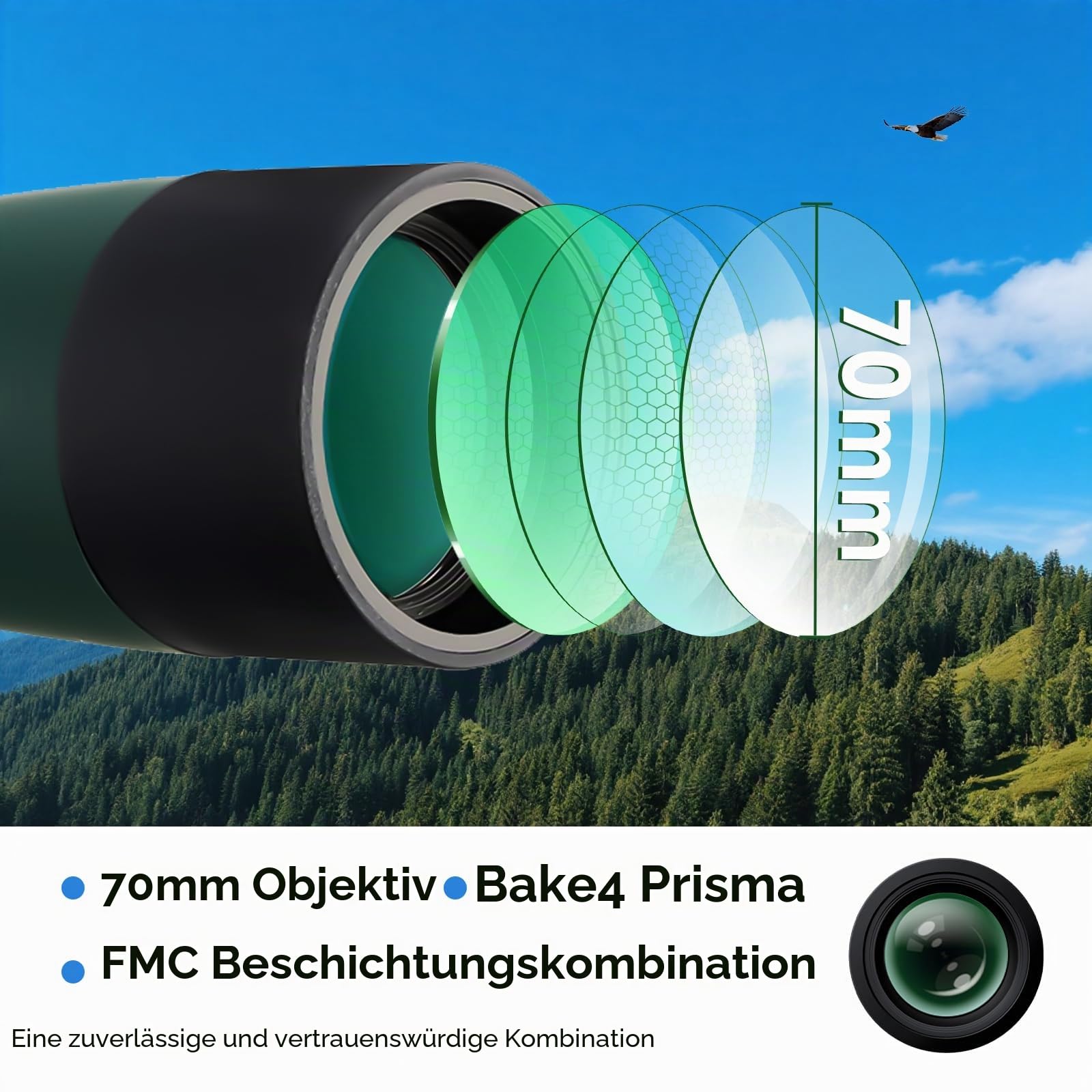 Svbony SV28 25-75x70 Spektiv mit WiFi-Kamera und Stativ