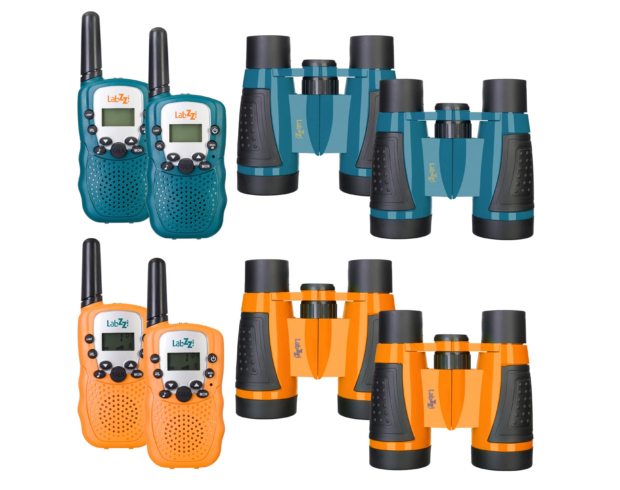 Levenhuk LabZZ WTT10 Set Walkie Talkie Fernglas Blau